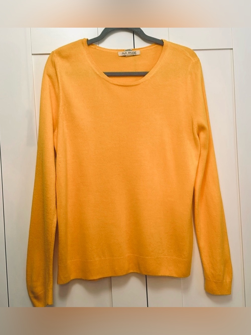 Yellow Women’s Crewneck Sweater Ava Paige Sz XL